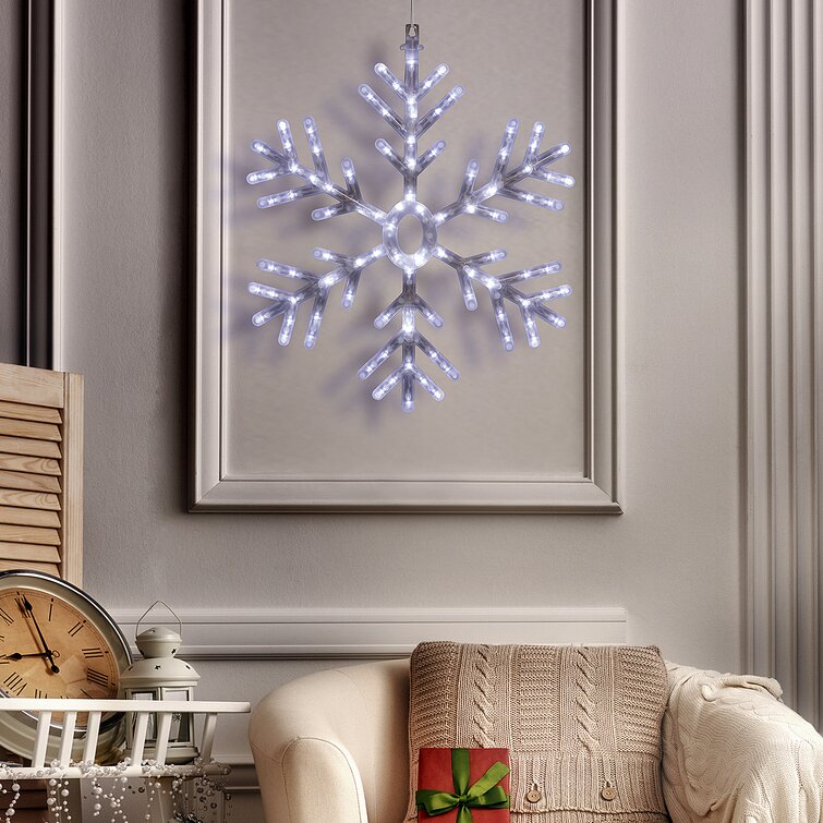 Lighted snowflakes on sale